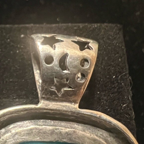 925 STERLING SILVER TURQUOISE PENDANT - Picture 5 of 6